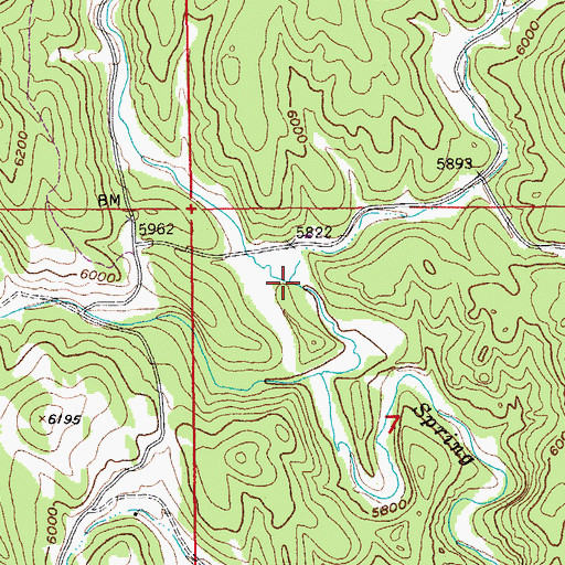 Topographic Map of Coon Creek, SD