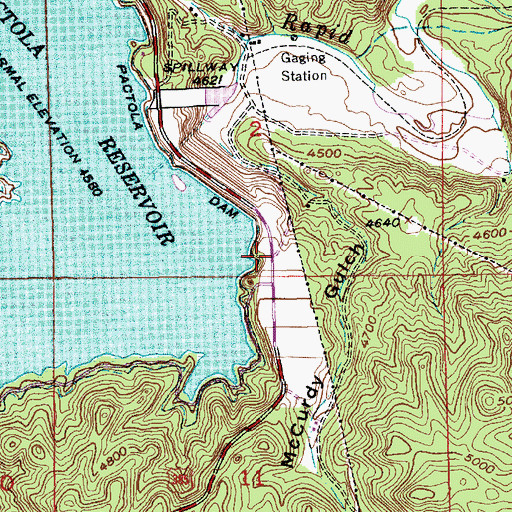 Topographic Map of Pactola Visitor Center, SD