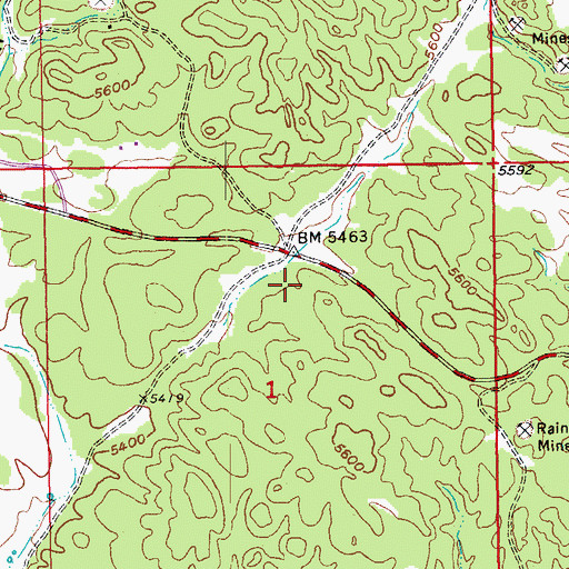 Topographic Map of Harrymill Picnic Area, SD