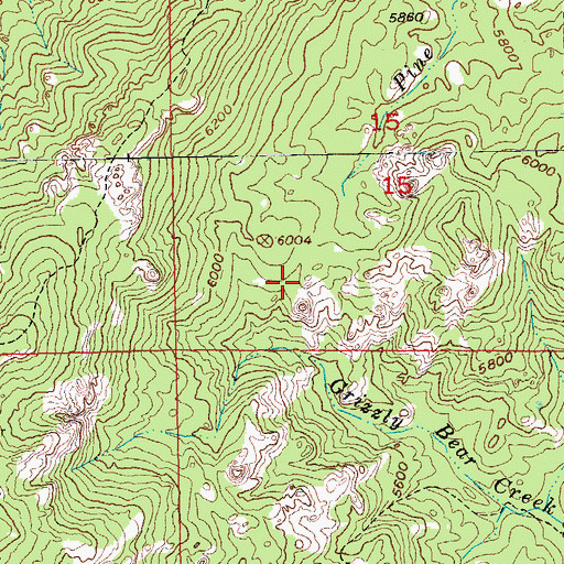 Topographic Map of Upper Pine Creek Natural Area, SD