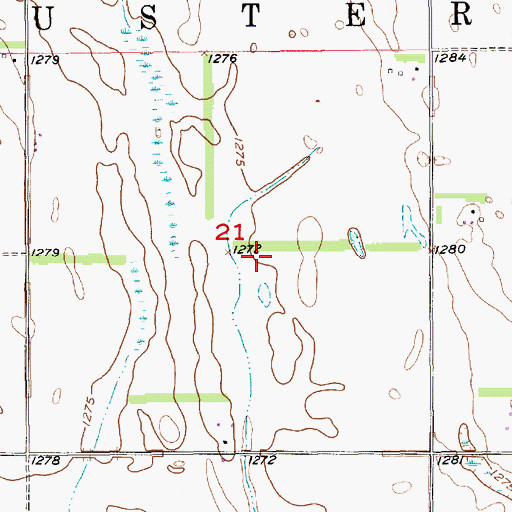 Topographic Map of Medas (historical), SD