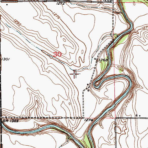 Topographic Map of Old Ashton (historical), SD