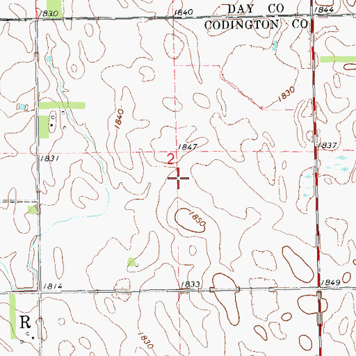 Topographic Map of Dexter (historical), SD