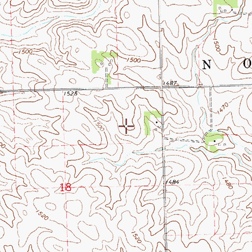 Topographic Map of Nurey (historical), SD