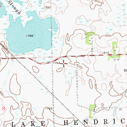 Topographic Map of Prairie Farm (historical), SD