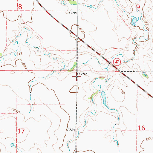 Topographic Map of Iona (historical), SD