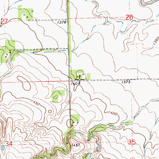 Topographic Map of Childstown (historical), SD