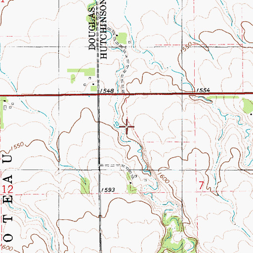 Topographic Map of Oak Hollow (historical), SD