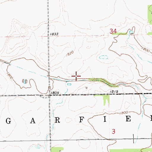 Topographic Map of Flowerfield (historical), SD