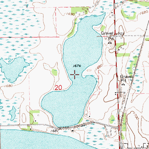 Topographic Map of Park Slough (historical), SD