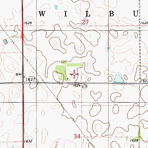 Topographic Map of Township of Newton (historical), SD