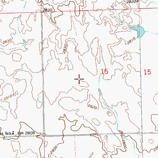 Topographic Map of Gover (historical), SD