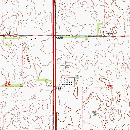 Topographic Map of Gederos Estates, SD