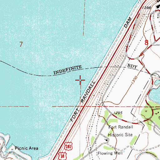Topographic Map of Handys Point (historical), SD