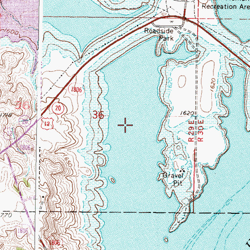 Topographic Map of Smith Bay, SD