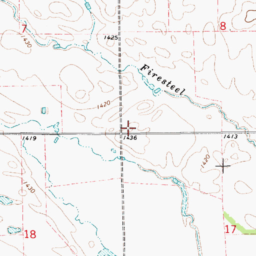 Topographic Map of Tracy School Number 4 (historical), SD