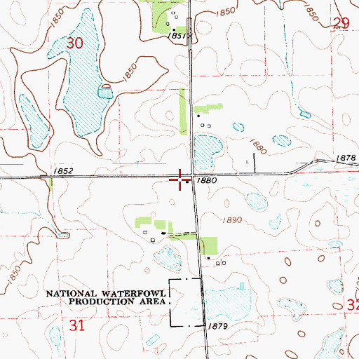 Topographic Map of Bolton School Number 3 (historical), SD