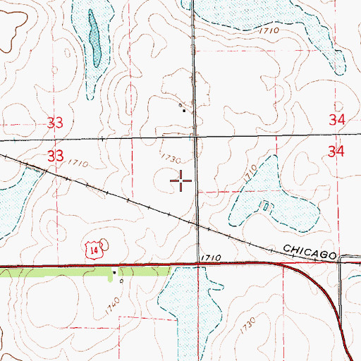 Topographic Map of School Number 9 (historical), SD