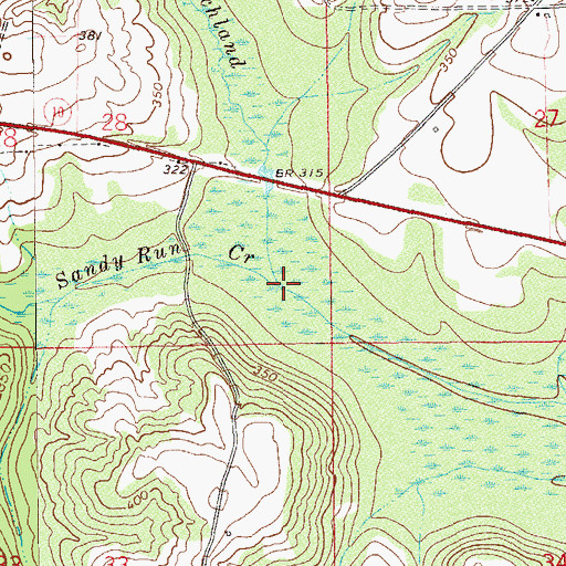 Topographic Map of Sandy Run Creek, AL