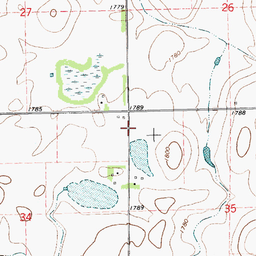 Topographic Map of School Number 9 (historical), SD