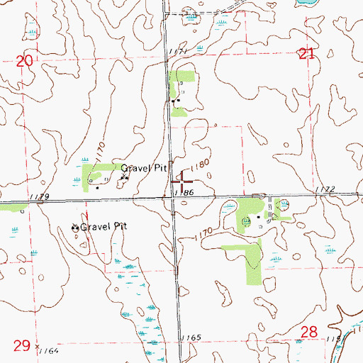 Topographic Map of School Number 3 (historical), SD