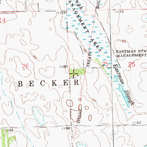 Topographic Map of School Number 2 (historical), SD