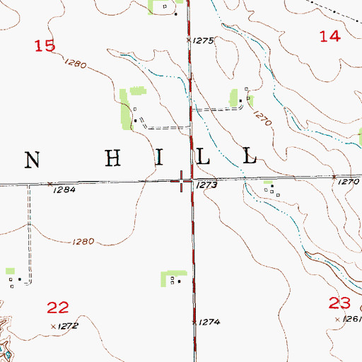 Topographic Map of LaGrange (historical), SD