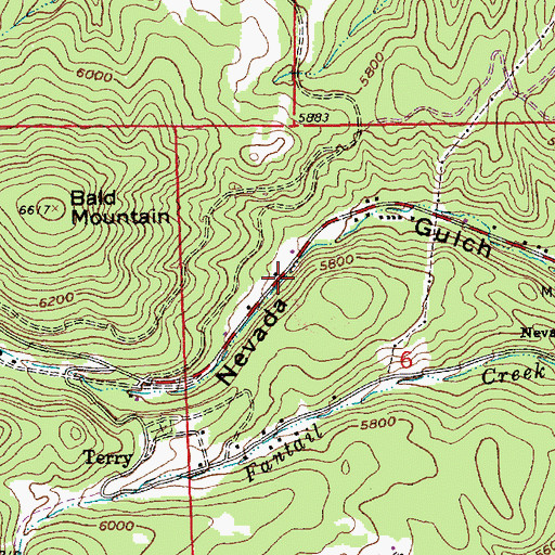 Topographic Map of Fannie Mine (historical), SD