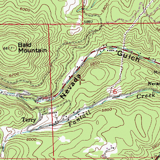 Topographic Map of Clinton Mine (historical), SD