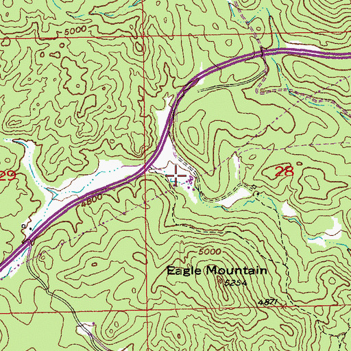Topographic Map of Lucky Cuss Mine (historical), SD
