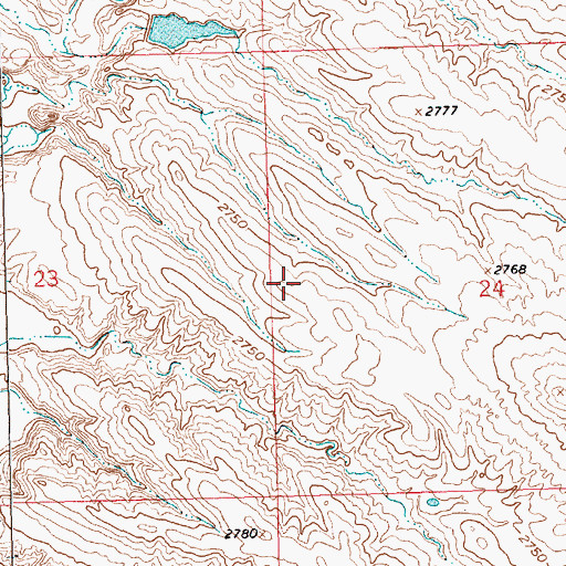 Topographic Map of Goldfield (historical), SD