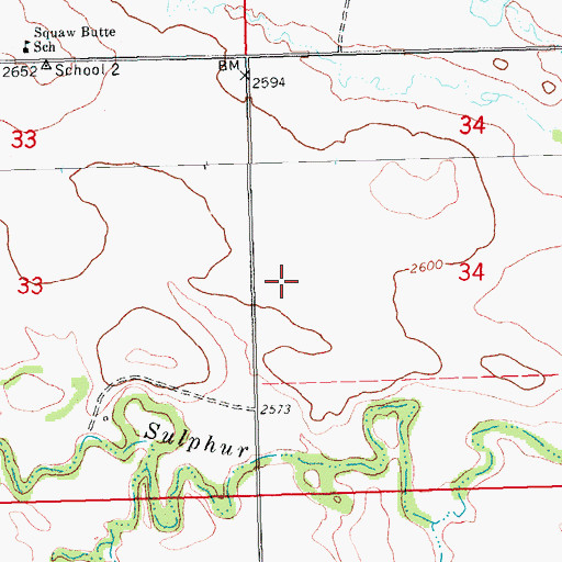 Topographic Map of Lovell (historical), SD