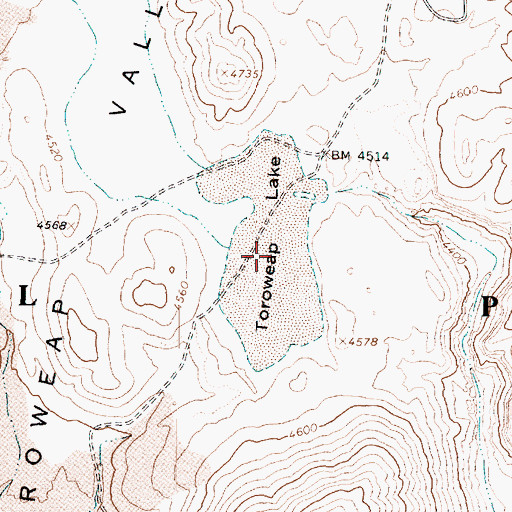 Topographic Map of Toroweap Lake, AZ