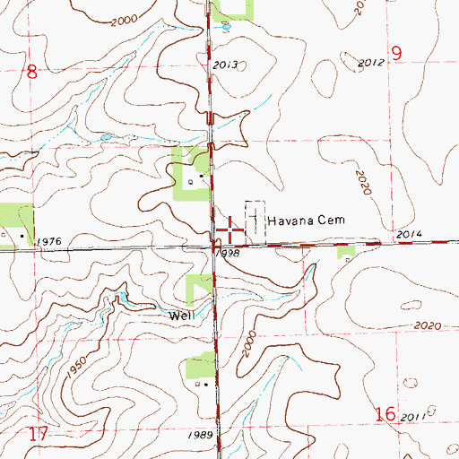 Topographic Map of Evangelical Lutheran Church (historical), SD