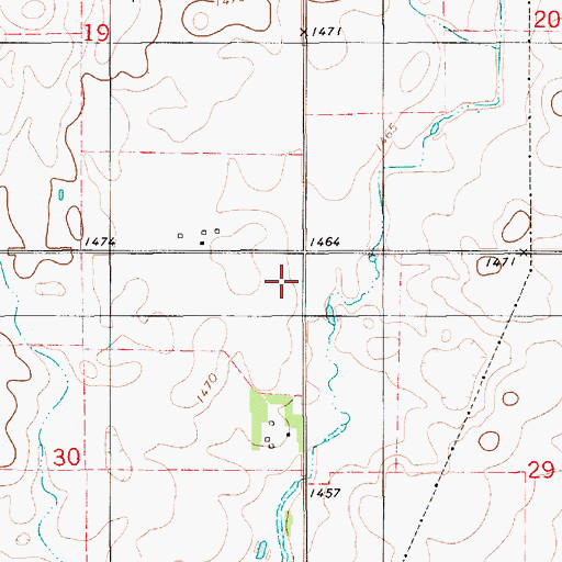 Topographic Map of Claybaugh School (historical), SD
