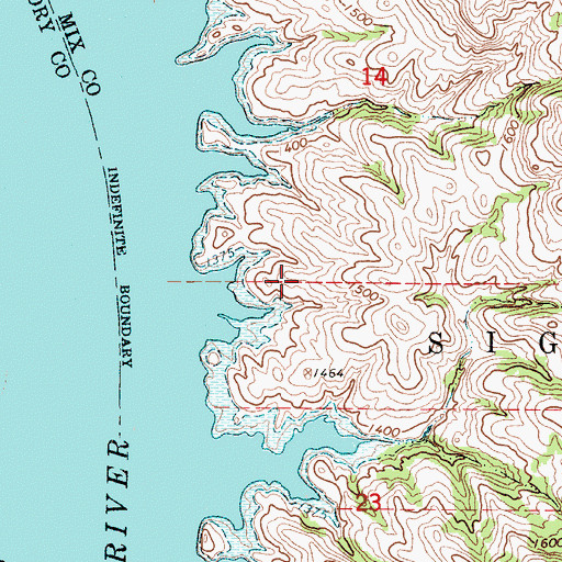 Topographic Map of Harney City (historical), SD