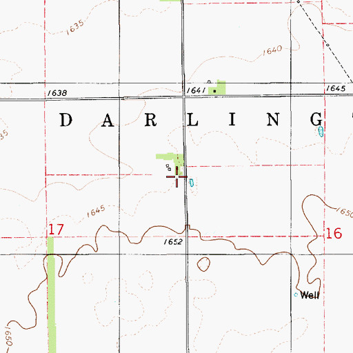 Topographic Map of Darlington (historical), SD