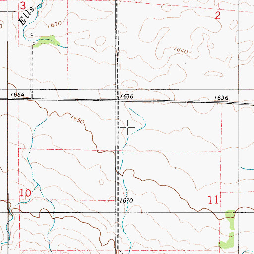 Topographic Map of Old Platte (historical), SD