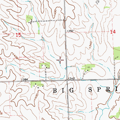 Topographic Map of Big Spring Church (historical), SD