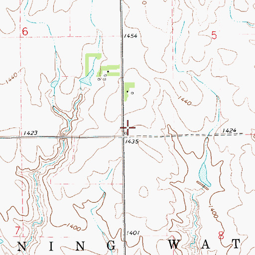 Topographic Map of School Number 6 (historical), SD