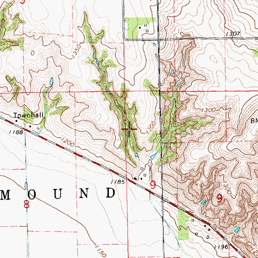 Topographic Map of Spring Hill School (historical), SD