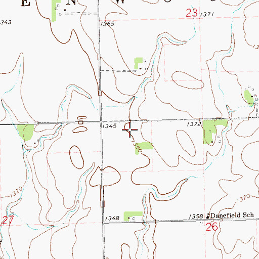 Topographic Map of Seventh Day Adventist Church (historical), SD
