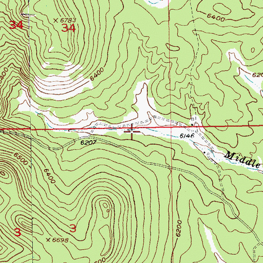 Topographic Map of Saginaw Mine (historical), SD