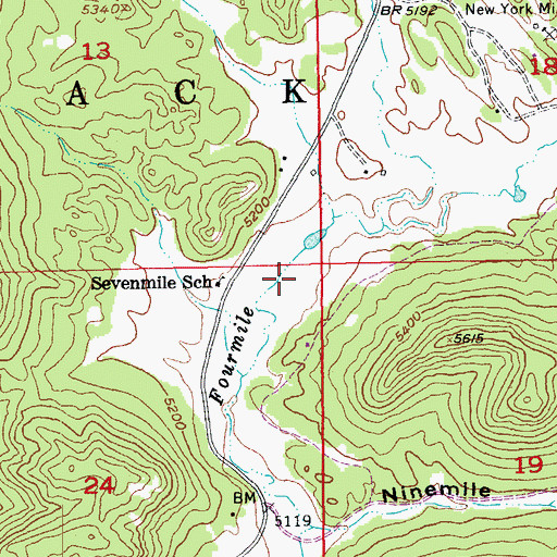 Topographic Map of Pleasant Valley Station (historical), SD