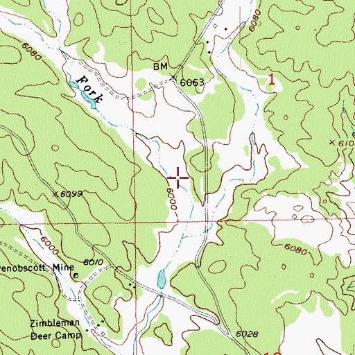 Topographic Map of Camp Custer (historical), SD