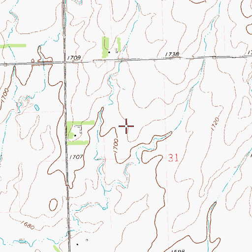 Topographic Map of Newdale Colony, SD