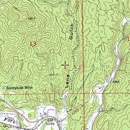 Topographic Map of Antler-Burlington Mine, SD