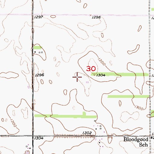 Topographic Map of Glendale Township Hall, SD