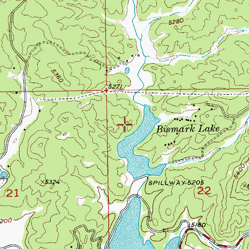 Topographic Map of Arcade Numbers 1 and 2 Lodes Mine, SD