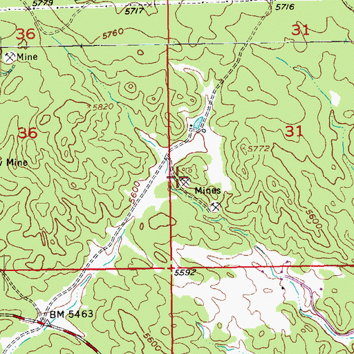 Topographic Map of Dubuque Claim, SD